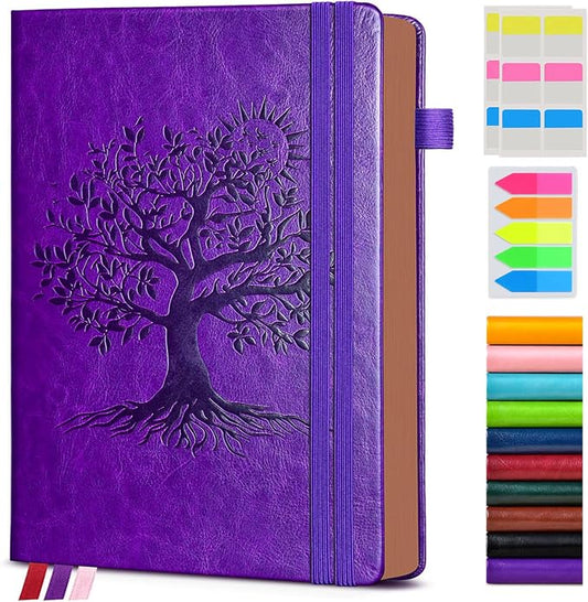 Vintage Leather Journal - 300 Page Lined Journal Notebook with Numbered Pages, A5 Notebook for Women Men,Travel Diary,Daily Journals for Writing, Note Taking, School & Work (5.8" x 8.3")