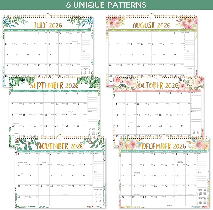 Wall Calendar 2026-2027, 2026-2027 Calendar with 18 Months from Jul. 2026 to Dec. 2027, Calendars 2026-27 Perfect for Office & Home, 11.5" x 15"