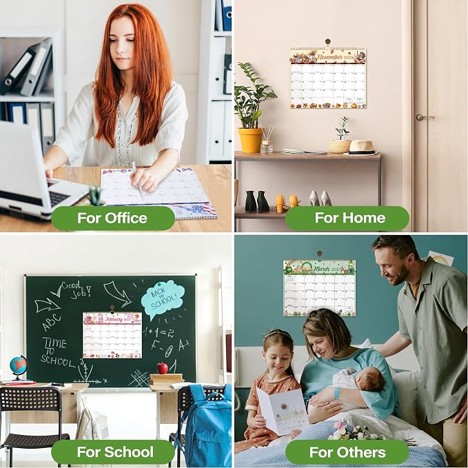Calendar 2026-2027 - Wall Calendar 2026-2027, Jul 2026 - Dec 2027 | Large Wall Calendar 26-27, 15"" x 11.5"", 18 Months Calendar July with Hanging Loop, Perfect Wall Calendars for Organizing