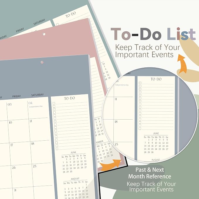 Guasslee Desk Calendar 2026-2027, 18-Month School Year Desk/Wall Calendar, 2026 Jan-2027 Jun., 14" X 11" Monthly Planner With Thick Paper For Office Home School Organizing