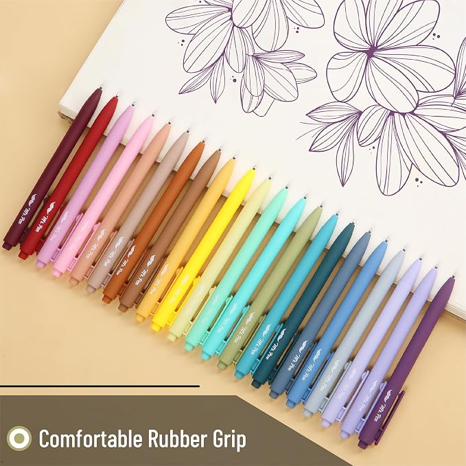 Mr. Pen- Retractable Gel Pens, 22 Pack, Vintage Ink, Fine Point 0.7mm | Fast Dry, Smooth Writing, Cute Pens for Drawing, Writing Planner and School Supplies