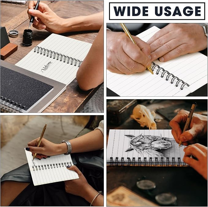 Jutom 18 Pcs Small Spiral Notebooks Memo Pads 3x5 Bulk Small Pocket Notepads Back to School Supplies Mini Notebook with Lined Mini Journals for Office & Work, 120 Pages (Glitter Black,Grey,Coffee)