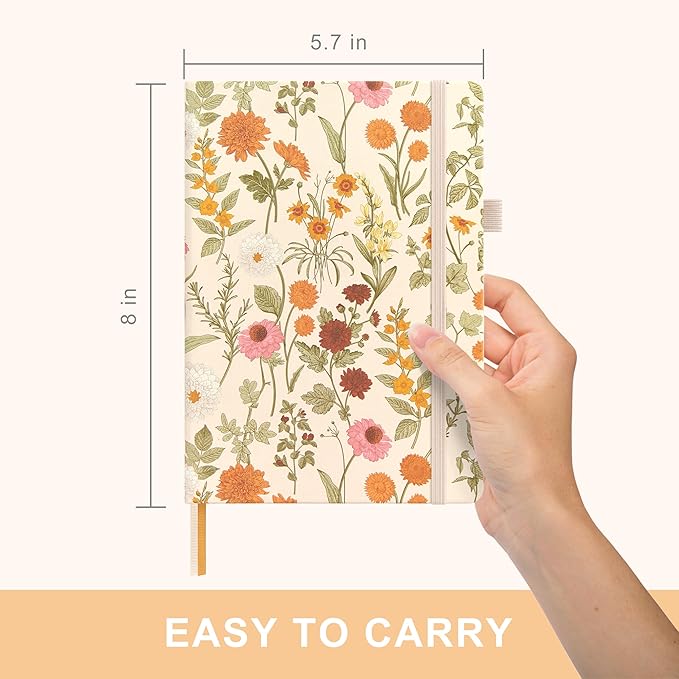 And Per Se Undated Academic Planner, Weekly & Monthly Planner with Goal & Habit Tracker, A5 Hardcover, Wild Flowers
