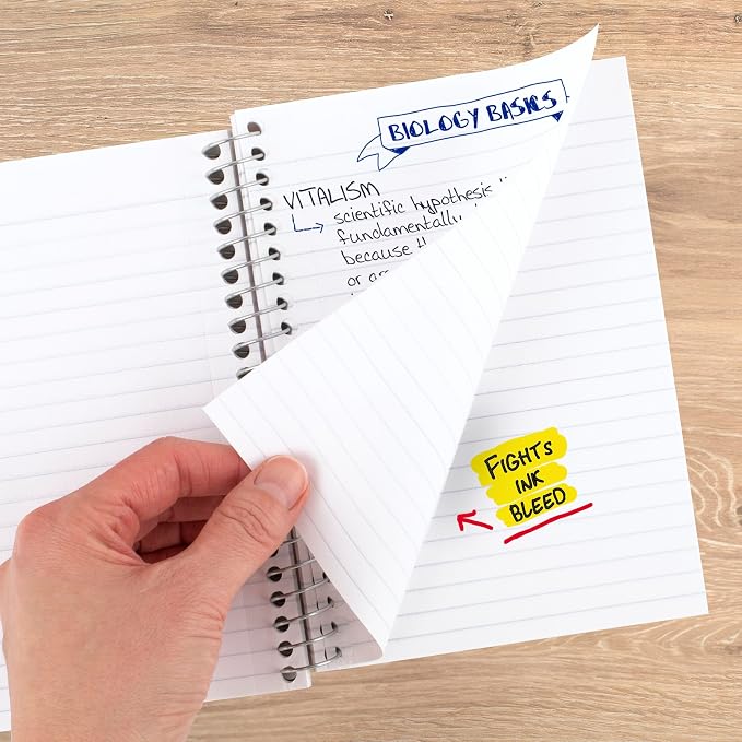 Five Star Spiral Notebook, 1 Subject, College Ruled Paper, 4-3/8" x 7", Personal Size, 80 Sheets, Blue (Color May Vary) (450048CG1)