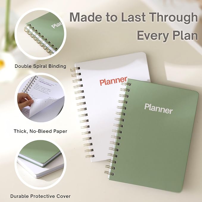 Undated Weekly Planner, A5, Dashboard Layout, Blush White | Dateless, Top Priorities, To Do List, Habit Tracker, Weekly Notes Space, Weekly Reflection, For Work, School & Life