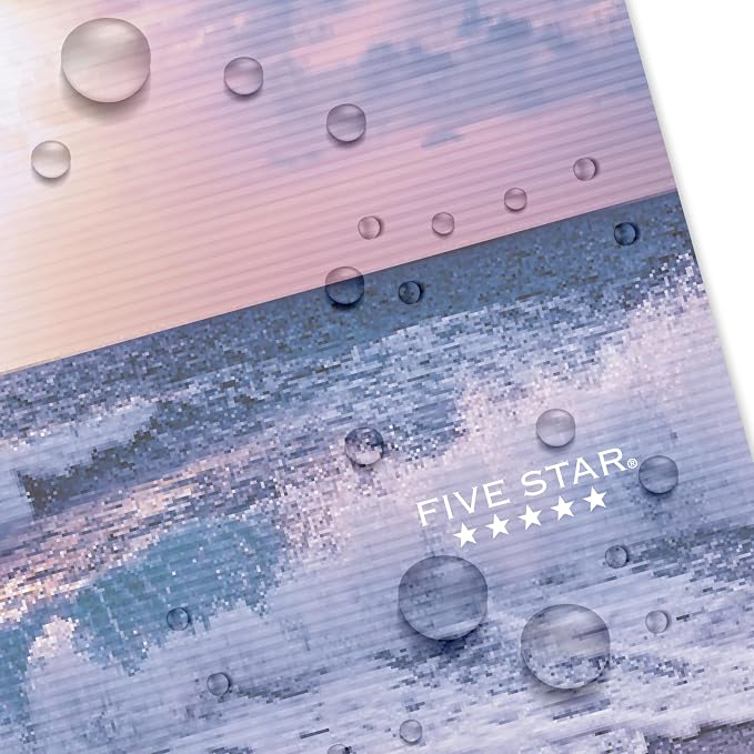 Five Star Spiral Notebook + Study App, 1 Subject, College Ruled, 8-1/2" x 11", 80 Sheets, Fights Ink Bleed, Water Resistant Cover, Ocean Tide (820443F-ECM)