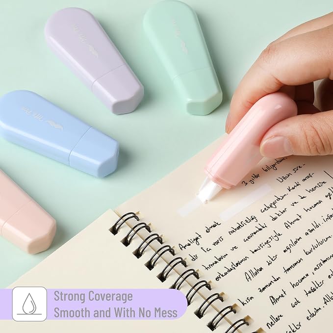 Mr. Pen- Aesthetic Correction Tape, 0.2" x 197", 6 pcs, Pastel Colors | Cute Correction Tape