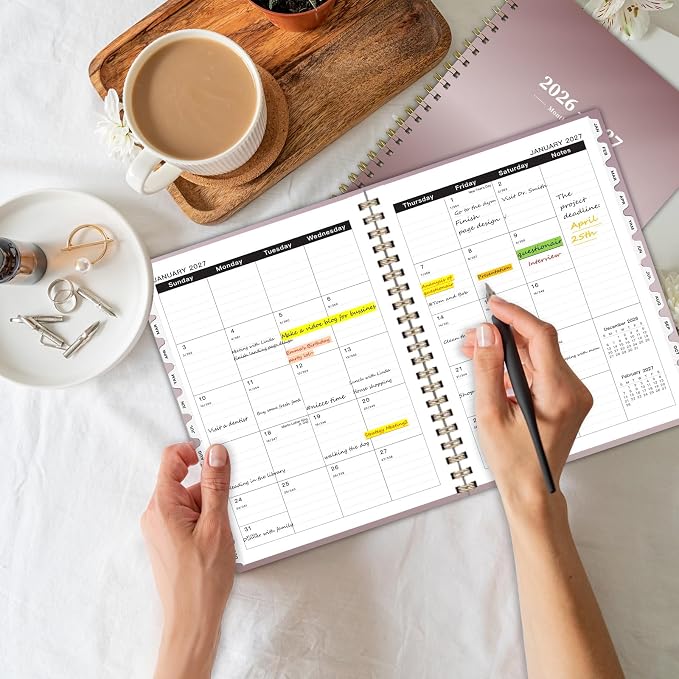 2026-2028 Monthly Planner - 2 Year Monthly Planner Calendar 2026-2028, Jul 2026 - Jun 2028, 8.5" x 11", 24 Months, Spiral-Bound, Tabs, Holidays, Notes, Ideal for School Office Home Planning