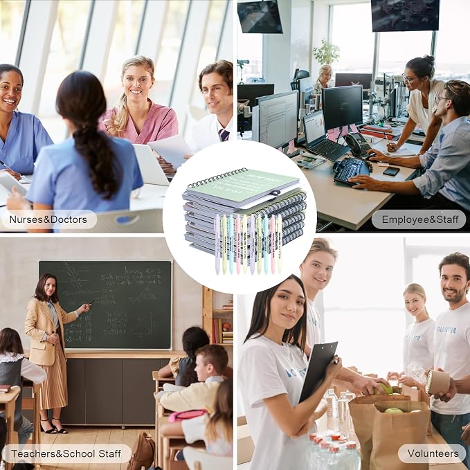 30 Sets/60 Pcs Employee Appreciation Gifts Bulk – Inspirational Notebooks with Motivational Pens, Small Notepads for Coworkers, Office Staff, Team, Volunteer, Nurse, Teachers, Housekeeping (Macaron)