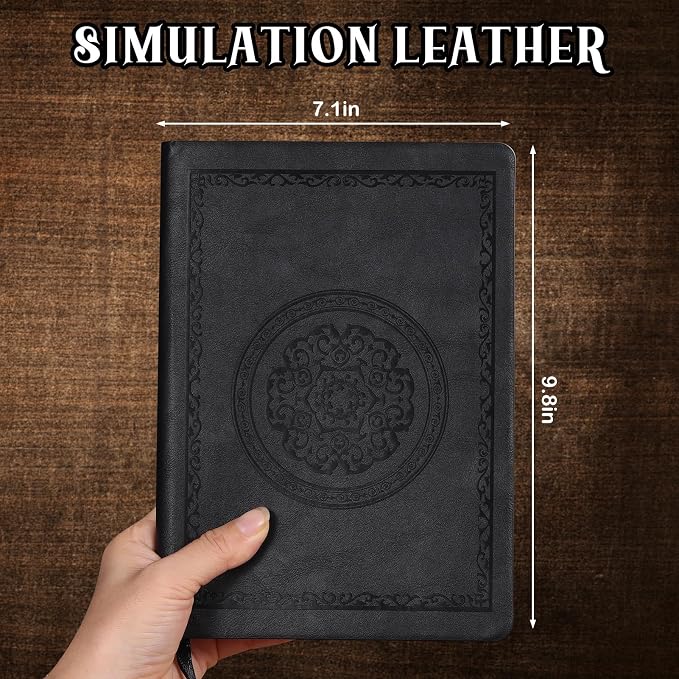 Fetinar 2026 Leather Vintage Journal Notebook,300 Pages,Leather Softcover Lined Journal Notebooks for Women Men,Notebook Journals for Writing Travel,Business,Office,8.5'' X 11.3''