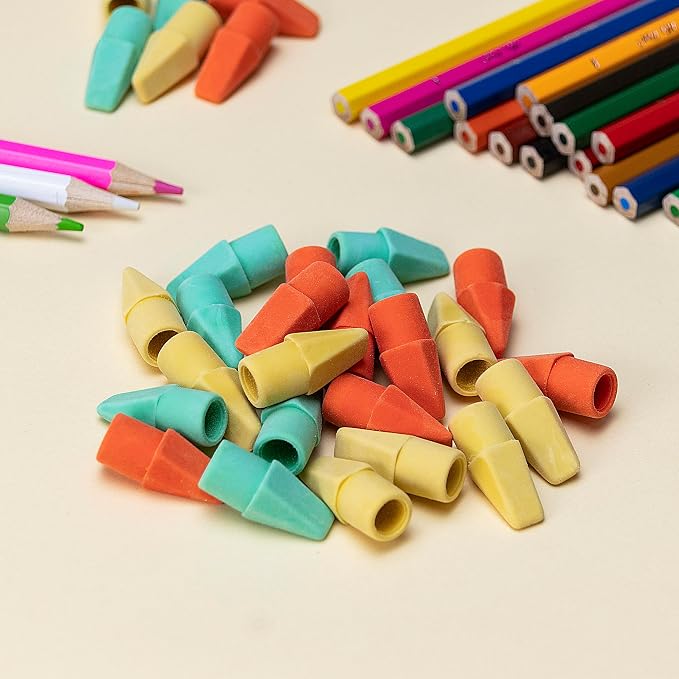 Mr. Pen- Pencil Erasers Toppers, 30 Pack, Colorful | Latex Free, No Smudge, Mr Pen Erasers for Pencils