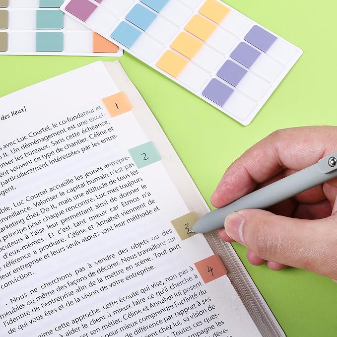 Mr. Pen- Sticky Index Tabs, 480 Pcs, Pastel Sticky Tabs for Notebooks | Page Markers