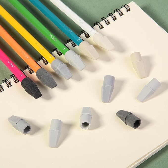 Mr. Pen- Pencil Erasers Toppers, 120 Pack, Colorful, Latex Free, No Smudge | Mr Pen Erasers for Pencils