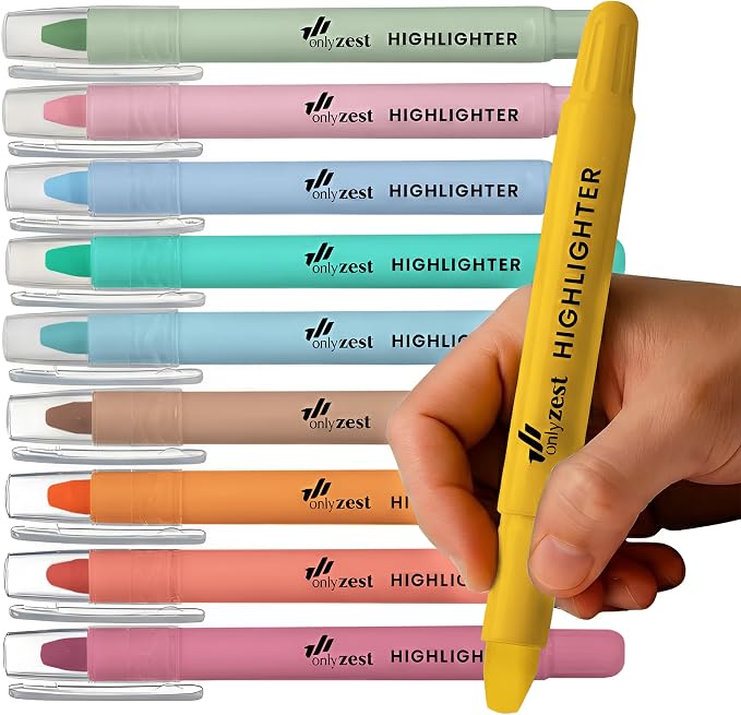 10 Pack Bible Safe Highlighters - Vintage Color, Wax Highlighters | No Bleed, Scripture Markers for Journaling, Study Accessories and School Supplies