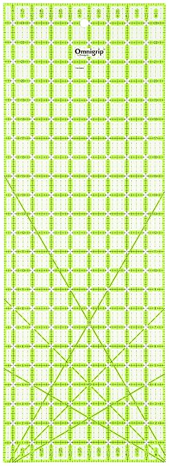 Omnigrip 8-1/2" x 24" Non-Slip Rectangle Quilting Ruler by Omnigrid | Cuts 8-1/2" x 24" Fabric, By Omnigrid, Sewing and Quilting Supplies