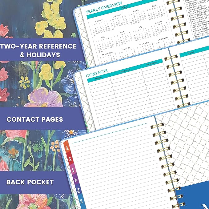 Planner 2027-2027 Planner Weekly and Monthly from January 2027 to December 2027, 6.4'' x 8.5'', with Thick Paper, Inner Pocket