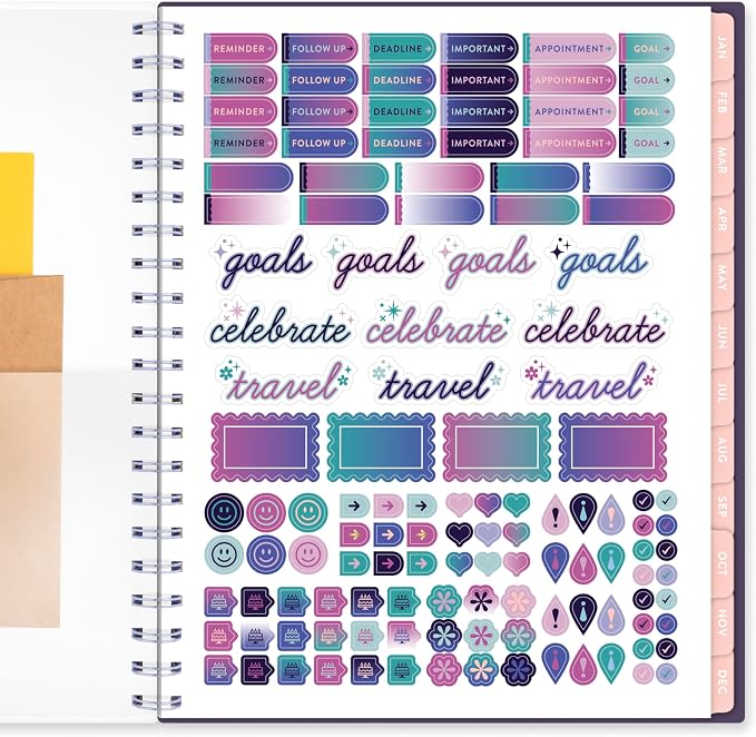 Mead Cambridge 2027 Planner, Weekly & Monthly, 15-Month Oct-Dec, 8.5" x 11", CatCoq, Retro Flower (CC02-905-27)
