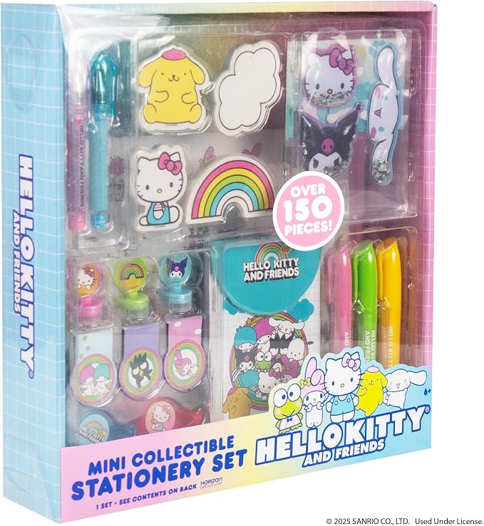 Horizon Group USA Hello Kitty & Friends Stationary Set, Cute School and Office Supplies, Sanrio Accessories, Kawaii Notebook, Collectible