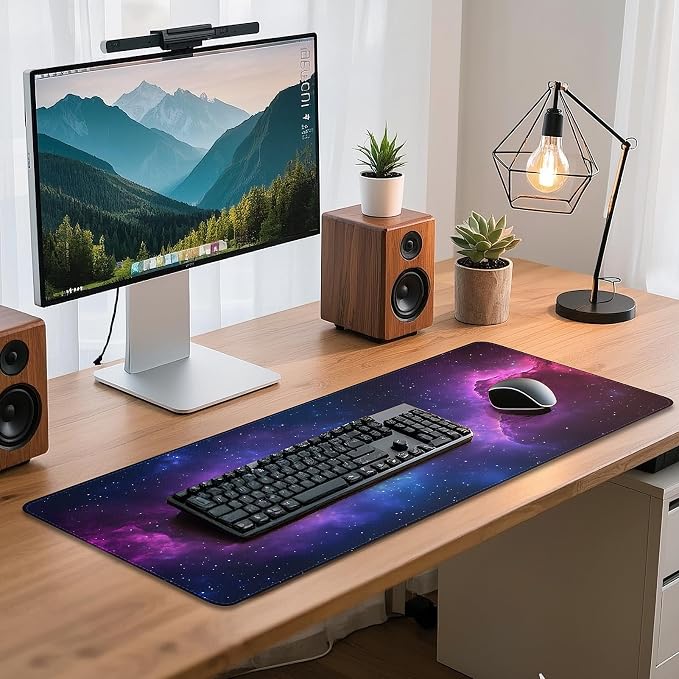 Mouse Pad Gaming - Desk Mat for Keyboard and Mouse - Galaxy Space Large Mouse Pad for Desk, Mousepad (31.5" x 11.8") with Non-Slip Base, Desks Pad Mat for Gaming, Office and Home