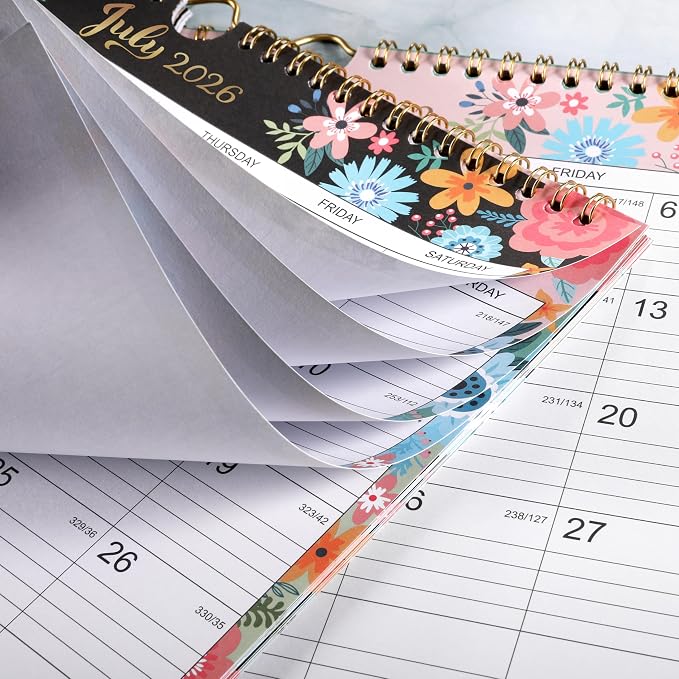 Calendar 2026-2027 - Wall Calendar 2026-2027 with 18 Months，14.6" x 11.5" | Jul 2026 - Dec 2027, Twin-Wire Binding + Hanging Hook + Large Blocks + Julian Dates, Perfect Wall Calendar for Organizing