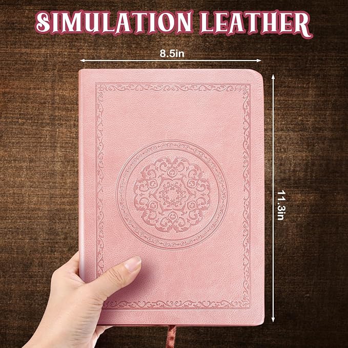 Fetinar 2026 Leather Vintage Journal Notebook,300 Pages,Leather Softcover Lined Journal Notebooks for Women Men,Notebook Journals for Writing Travel,Business,Office,8.5'' X 11.3''
