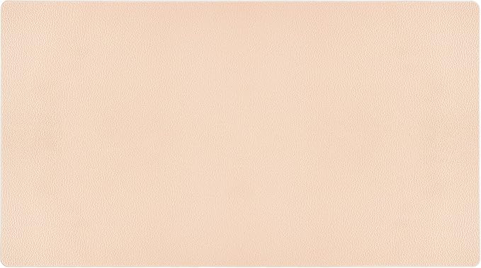 Nekmit Leather Desk Blotter Pad 36 x 20 Inches, Flat, Non-Slip, Waterproof, Apricot, Ideal for Office and Home and More