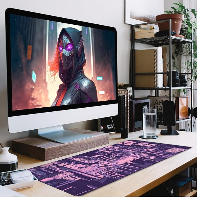 Large Mouse Pad, Office Desk Pad Gaming, Durable Waterproof Non-Slip Base Long XXL Large Gamer DeskMat for Home Office Gaming Work, Kyoto