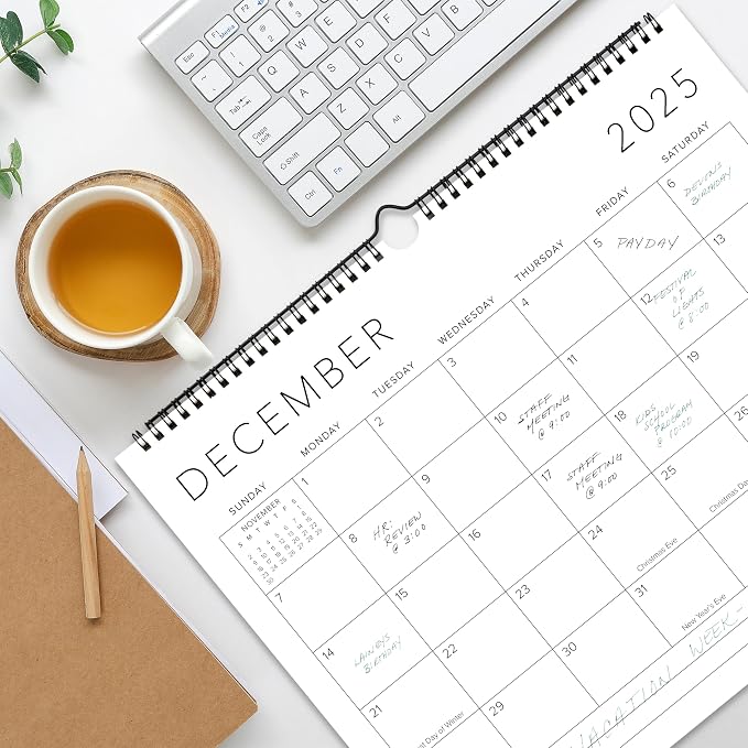 Beautiful 2026 Wall Calendar - Runs until December 2026 - Large 14.5" x 11.5" Office Wall Calendar for Easy Organizing