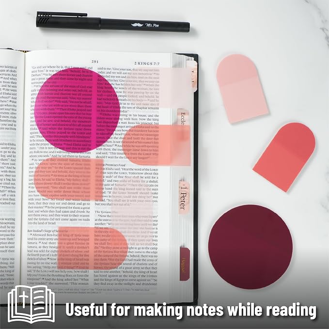 Mr. Pen- Transparent Sticky Notes Set, 150 Sheets | Transparent Sticky Notes with Black Fineliner Pen for Bible Study, Office, School, Planning, Journaling & Organization
