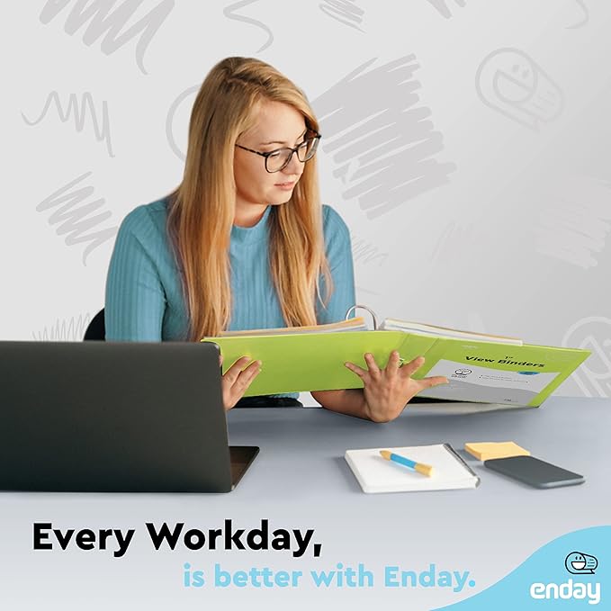 Enday 1 Inch Binder (24 Pack - Assorted Colors) 3 Ring Binder 1 inch with Clear View Cover and 2 Inside Pocket - for Letter Size 8.5 x 11'' Paper, Ideal for School Supplies, Office, and Home