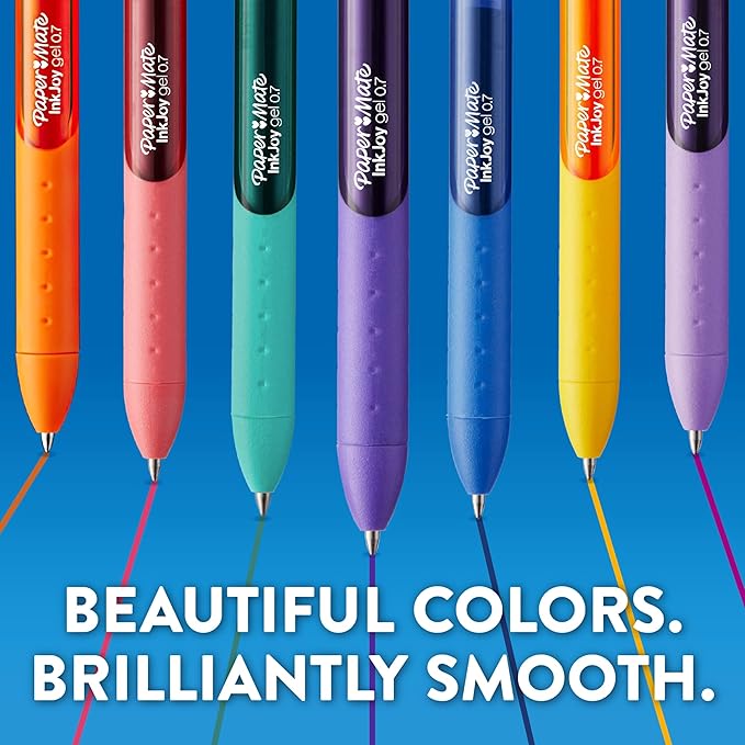 Paper Mate InkJoy Gel Pens, Retractable, Medium Point (0.7 mm),Office Supplies, Smooth, Colorful Ink, 36 Count (Pack of 6)