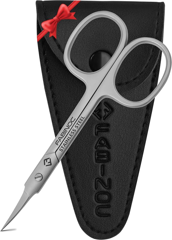 Cuticle Scissors Extra Fine Curved – German Quality Stainless Steel – Manicure Scissors for women – Beauty Scissors for Eyelash, Eyebrows and Dry Skin