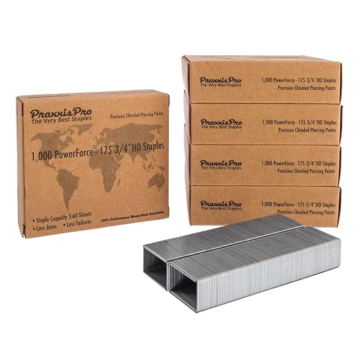 PowerForce-175 Heavy Duty Staples Refill, 3/4" Leg Length - Superior Steel, Chisel-Point, 2-175 Sheet Capacity - Compatible with Most Heavy Duty Staplers, 5000 Count