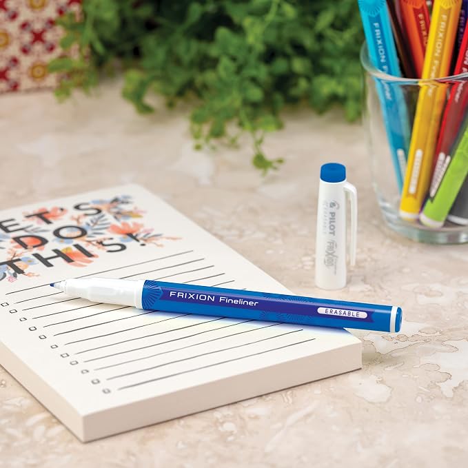 PILOT FriXion Fineliner Erasable Marker Pens, Fine Point 0.7 mm, Vivid Colors, Erasable Pens - Ideal for School, Journaling, & Office Writing (Pack of 96)