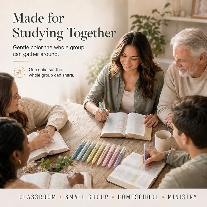 10 Pack Bible Safe Highlighters - Dusty Color, Wax Highlighters | No Bleed, Scripture Markers for Journaling, Study Accessories and School Supplies