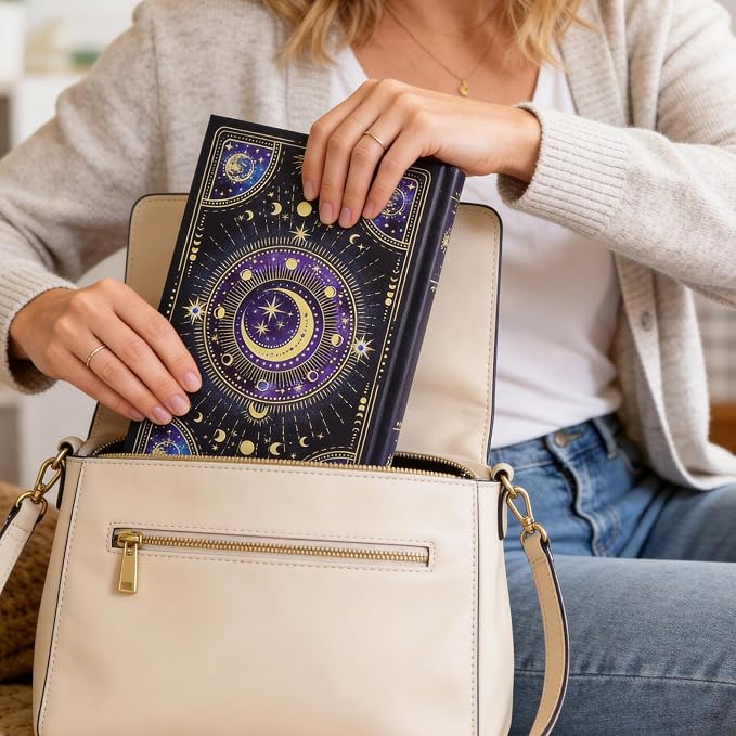 Hardcover Notebook Journal with 224 Pages, A5 Lined Journal for Smooth Writing, Aesthetic Celestial Magic Planet Notebook Journal, Mystical Journal for Women & Teens