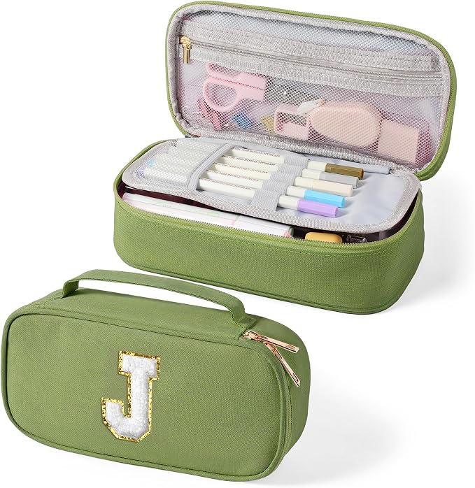 YOOLIFE Initial Bag, Personalized Birthday Gifts, Green (J)