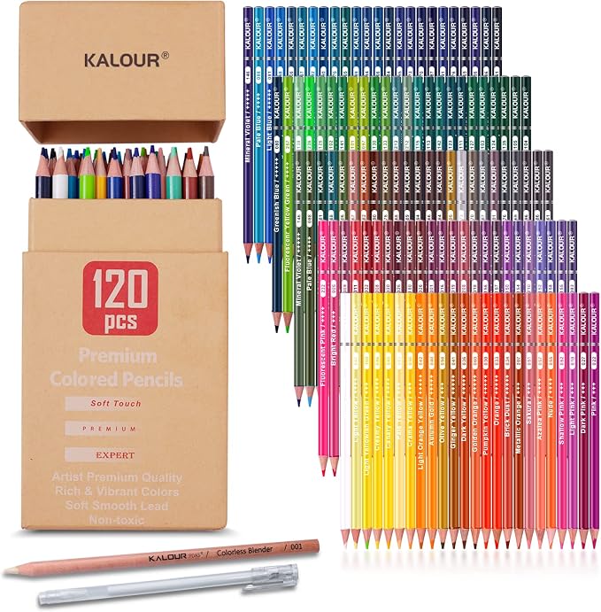 72 colored pencils with a soft core, perfect for drawing, blending, and coloring. This colored pencil set makes an ideal gift for adults, children, and beginners.