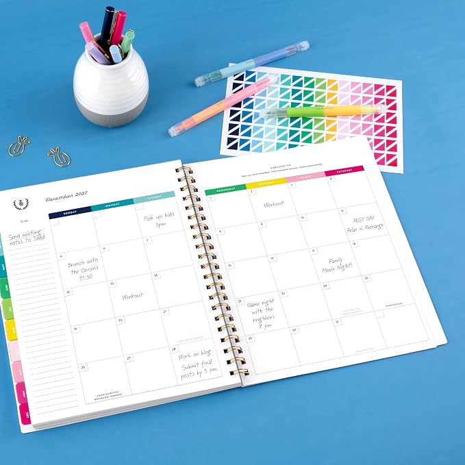 AT-A-GLANCE 2027 Planner, Simplified by Emily Ley, Weekly & Monthly, 8.5" x 11", Berry Floral (EL59-905-27)