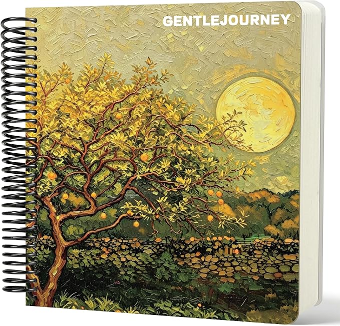 Hardcover Sketchbook,7.2"x8.3"Spiral Bound Drawing Pad,Citrus Moonlight | 150gsm(92lb)Acid-Free Thick Paper,Blank Art Journal for Adults,Artists&Beginners,Ideal for Sketching,Doodling and Mixed Media
