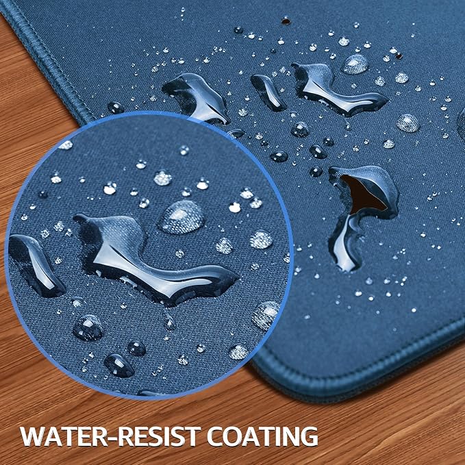 KTRIO Large Gaming Mouse Pad, Desk Mat, 31.5 x 15.7 in, Navy Blue, XXL | Smooth Micro-Weave Surface, Artistic Pattern Design, Non-Slip Rubber Base, Durable Stitched Edges, Office & Home Use