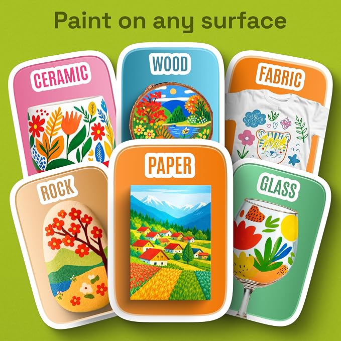 ARTISTRO 5 Acrylic Paint Markers - Paint Pens for Drawing - For Fabric, Rock, Glass, Wood, Molds - Arts & Crafts Gift for Adults, Teens, Kids, Classroom Must Haves & School Supplies