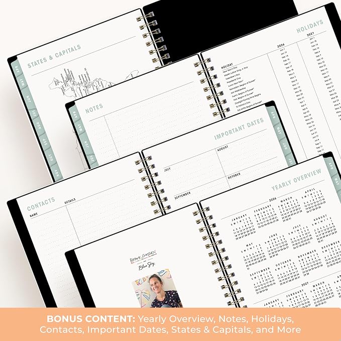 Blue Sky 2026-2027 Weekly & Monthly Academic Planner, 5"x8", Rainbow City | 15-Month, April 2026 - June 2027, Flexible Cover With Zip Pouch, Wirebound, Tabs, Storage Pocket, Academic Year, Brook Gossen