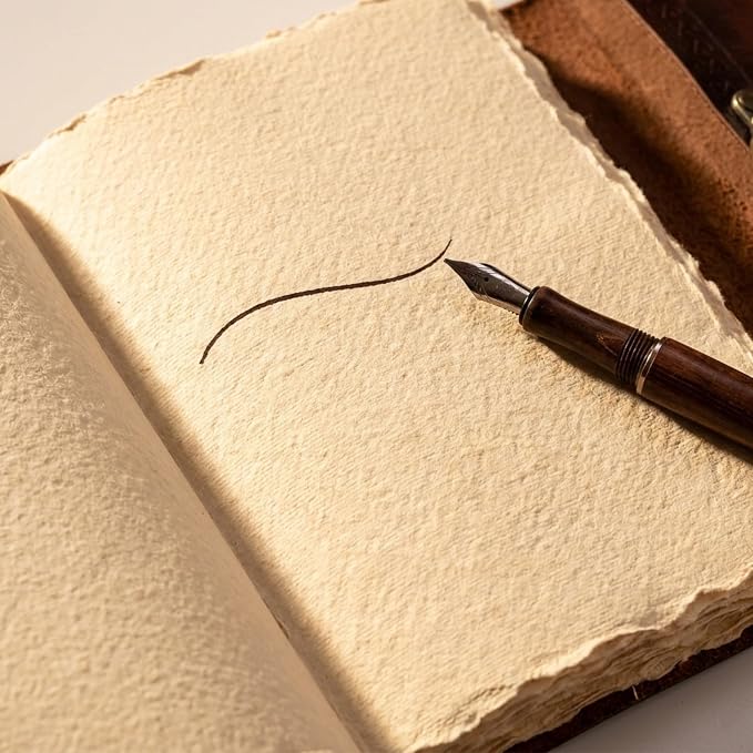 cuero 3 Moon Blue Lapis Embossed Vintage Leather Journal for Men & Women - 128 Pages, Antique Handmade Deckle Edge Vintage Paper, Leather Journal Writing Notebook Dairy Gift (5 inch by 7 inch, Brown)