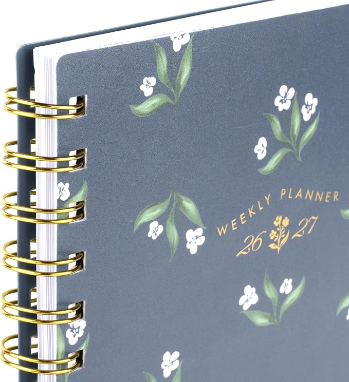 Cambridge Planner 2026-2027 Weekly & Monthly Academic 12-Month July-June, 5-1/2" x 8-1/2", Cherrywood Lane, Cosmo Garden (CL17-200A)