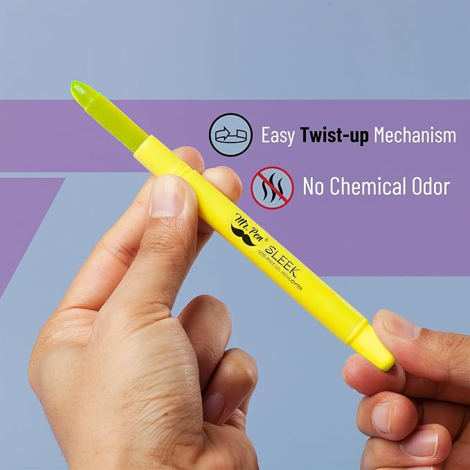 Mr. Pen- Yellow Gel Highlighter, 20 Pack | Bulk Twist-Up Bible Highlighters No Bleed Through, Fast Drying, Odor-Free Gel Highlighter for Bible Study, Journaling
