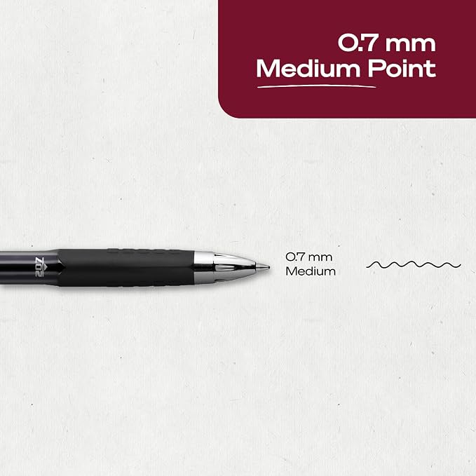 uniball™ 207 Gel Pens, Violet Ink, 0.7mm Medium Point, 12 Count | Retractable, Smooth Writing, Fraud-Resistant, uni Super Ink™
