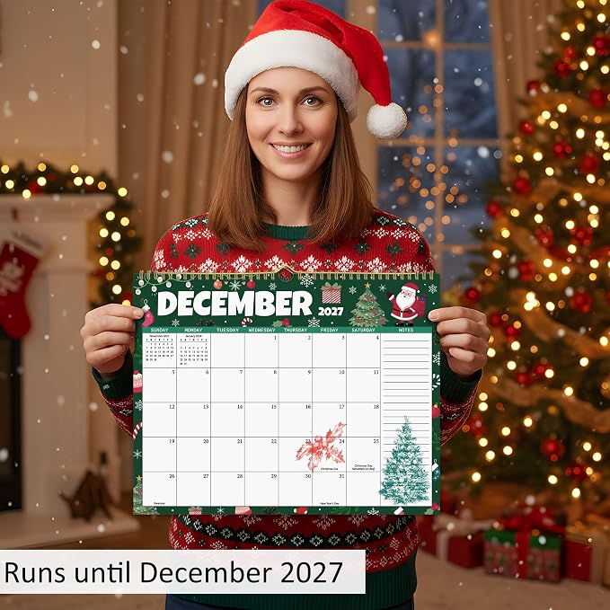 2026-2027 Wall Calendar 18 Months, Wall Calendar from July 2026 to December 2027, Large Hanging Calendar with Thick Paper, Perfect for Home and Office Monthly Organizing & Planning, 14"x11", Seasonal