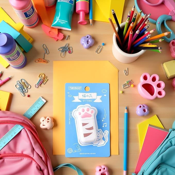 Correction Tape, Practical Stationery, Portable Correction Supplies, Cat Claw Correction Tape, White Out Corrector for Kids Students School Office Supplies