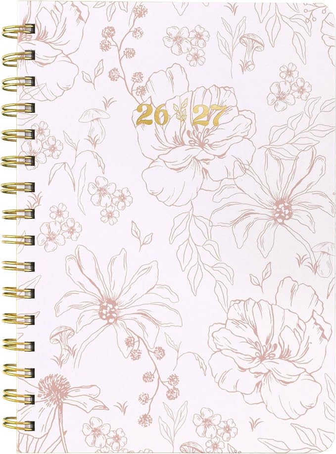 Cambridge Planner 2026-2027 Weekly & Monthly Academic 12-Month July-June, 5-1/2" x 8-1/2", Pen+Pillar, Sketched Floral (PP25-200A)